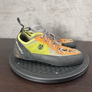 Evolv Trax VTR3D Mens US 8 Climbing Gray Green Orange Lace Up Athletic Shoes
